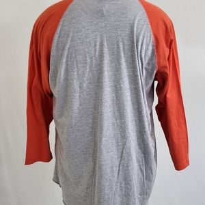 Live And Tell Cooperstown BaseballT-Shirt Adult Size Xl Gray & Orange